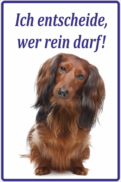 Hundeschild mit Dackel